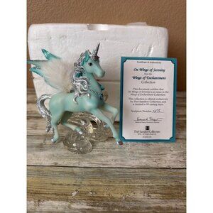 Hamilton Collection Wings of Enchantment Wings of Serenity Pegasus Unicorn NEW